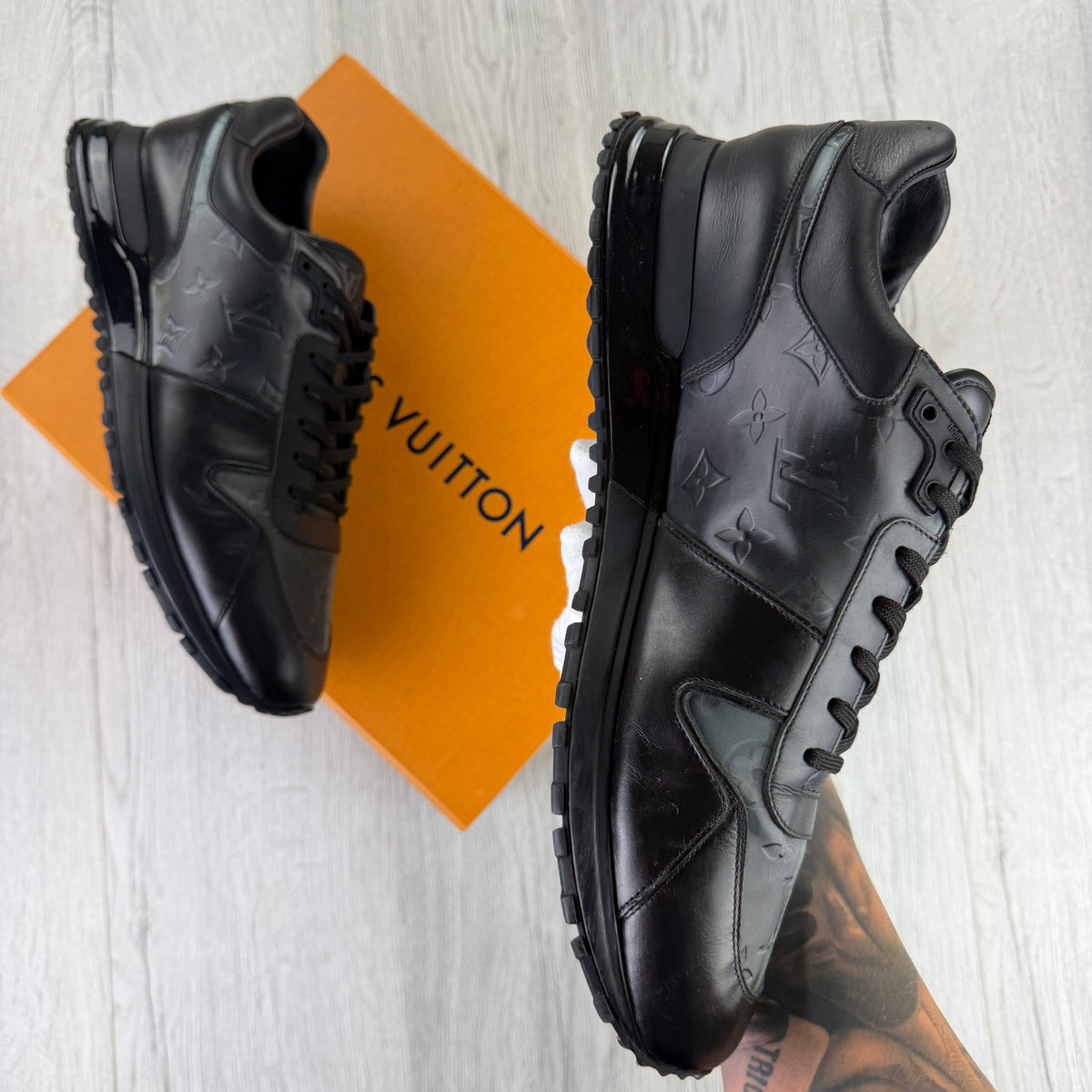 Louis Vuitton Men’s Black Run Away Trainers - Uk 11