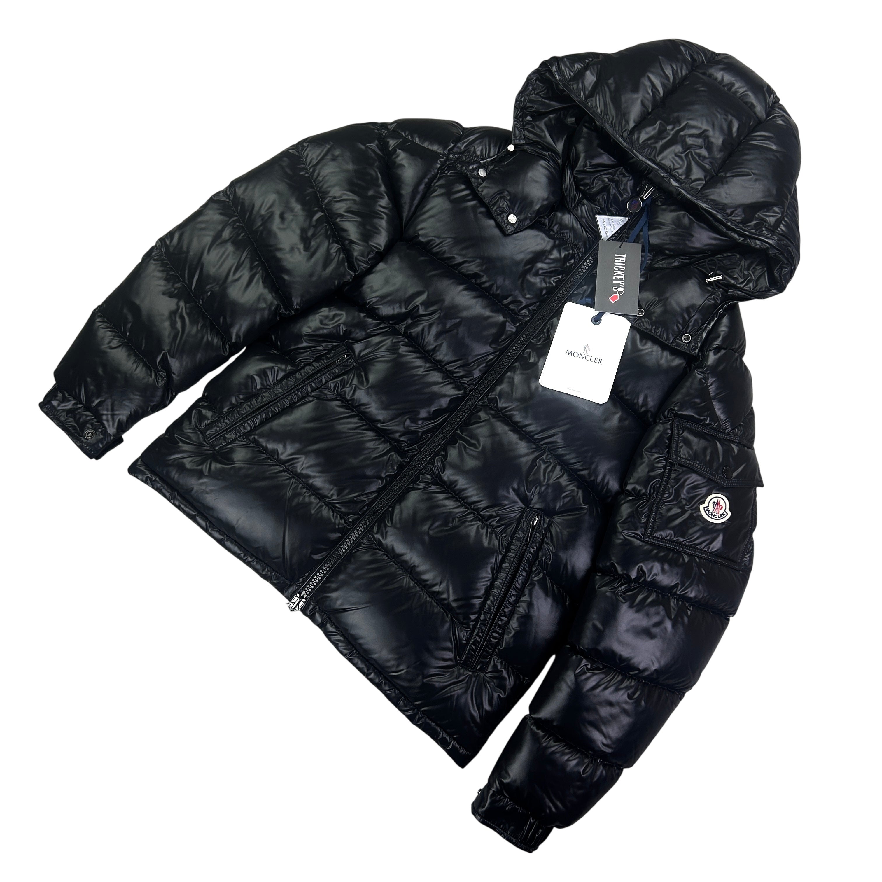 Moncler Men’s Maya Black Zip-up Down Jacket