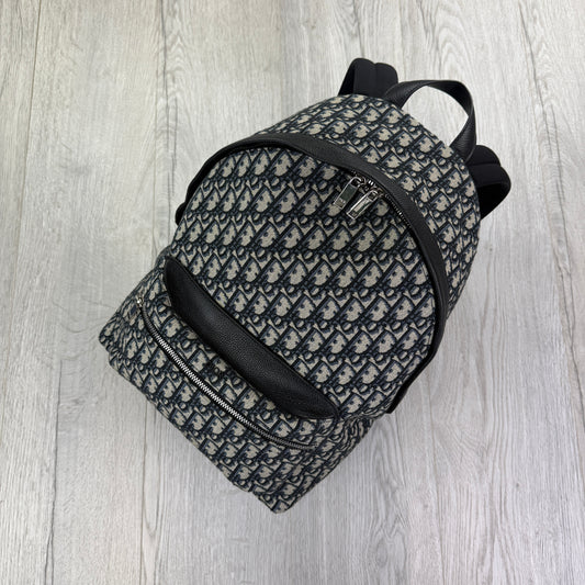 Christian Dior Beige and Black Oblique Jacquard Men’s Back-pack