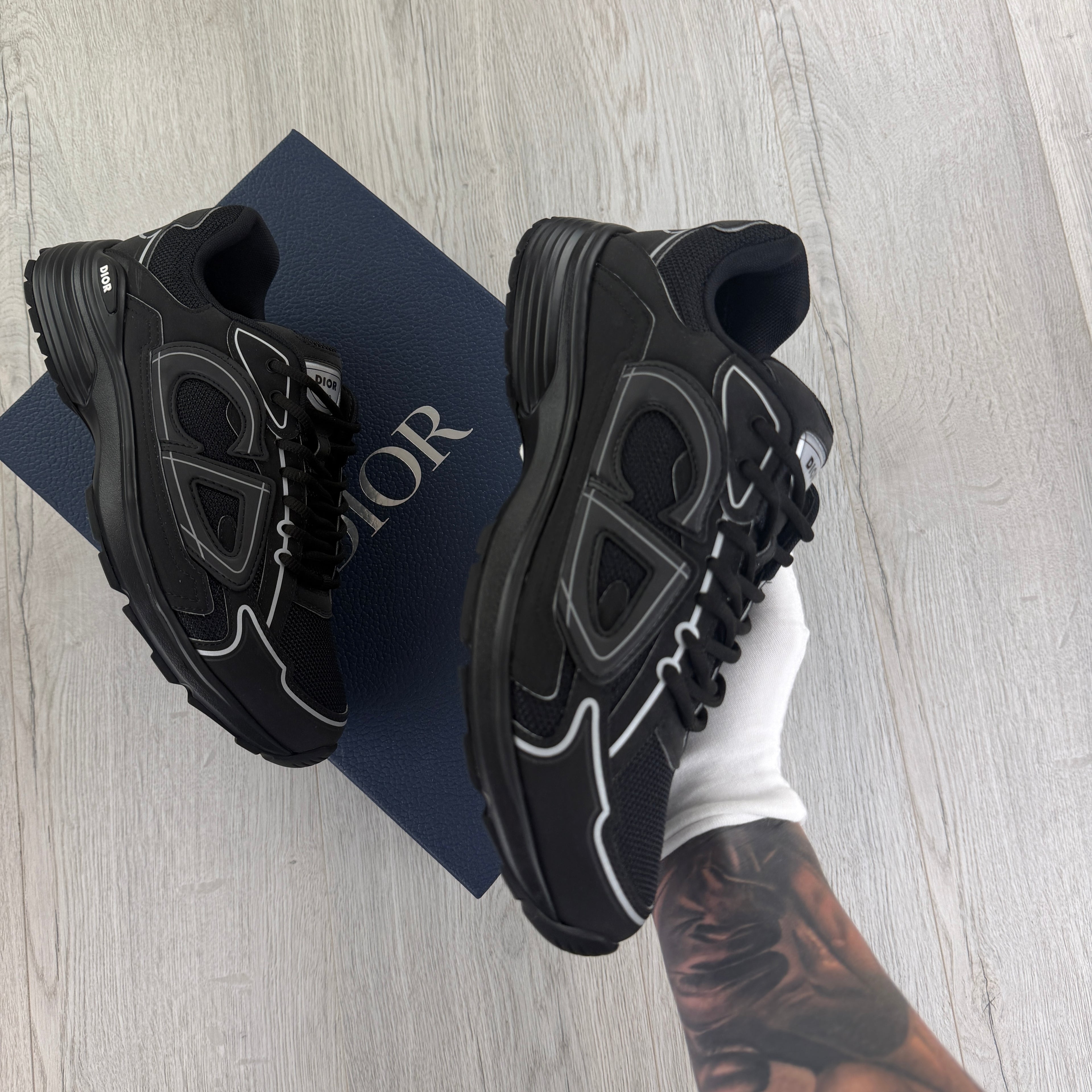 Dior B30 Men’s Triple Black Trainers - 42 (Fit Uk 8)