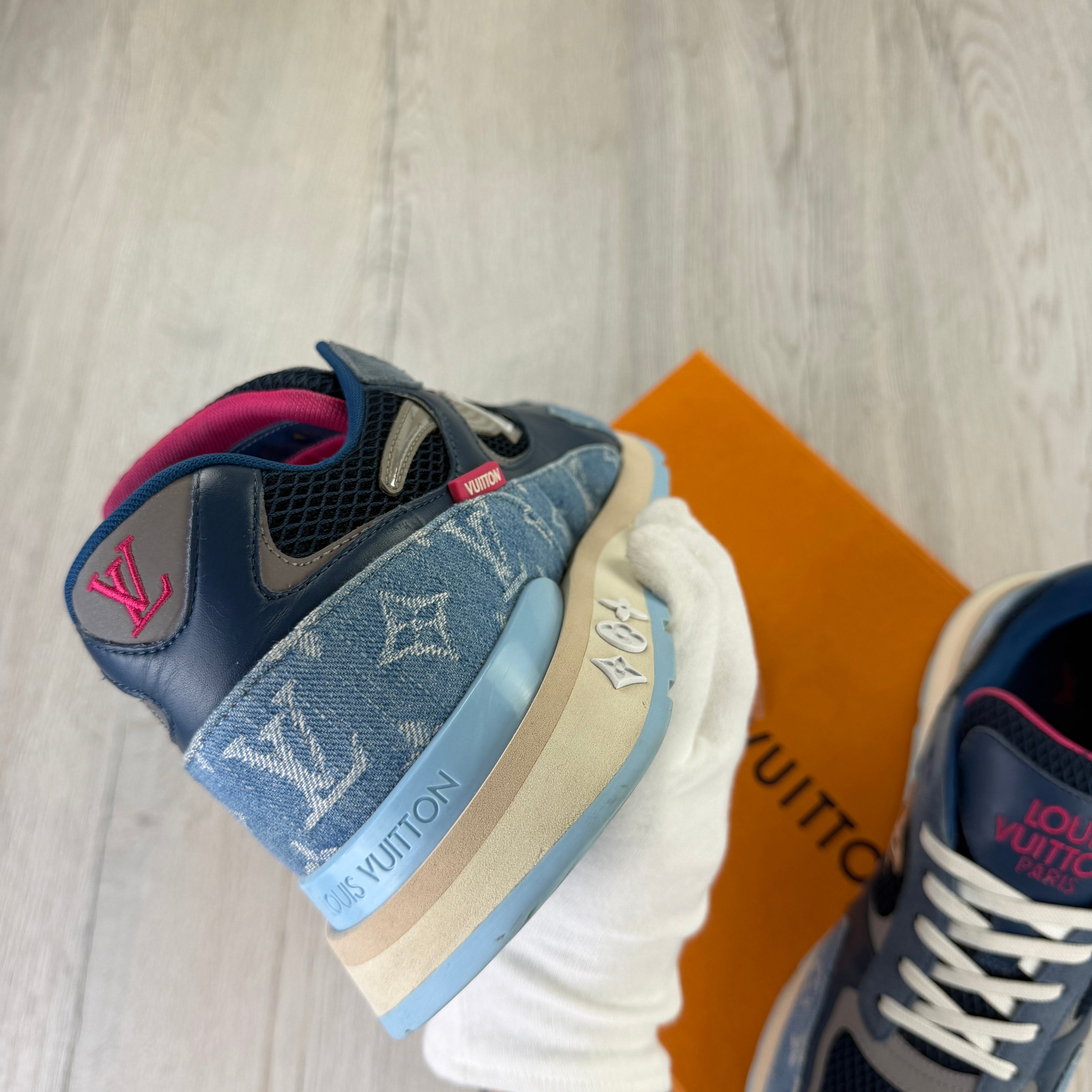 Louis Vuitton Men’s Blue Run Away Trainers - Uk 10 (Fit Uk 10.5)
