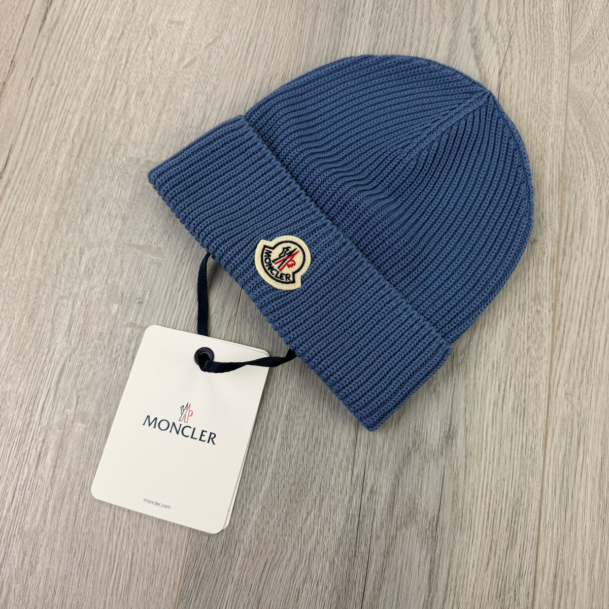 Moncler Men’s Blue Wool Beanie