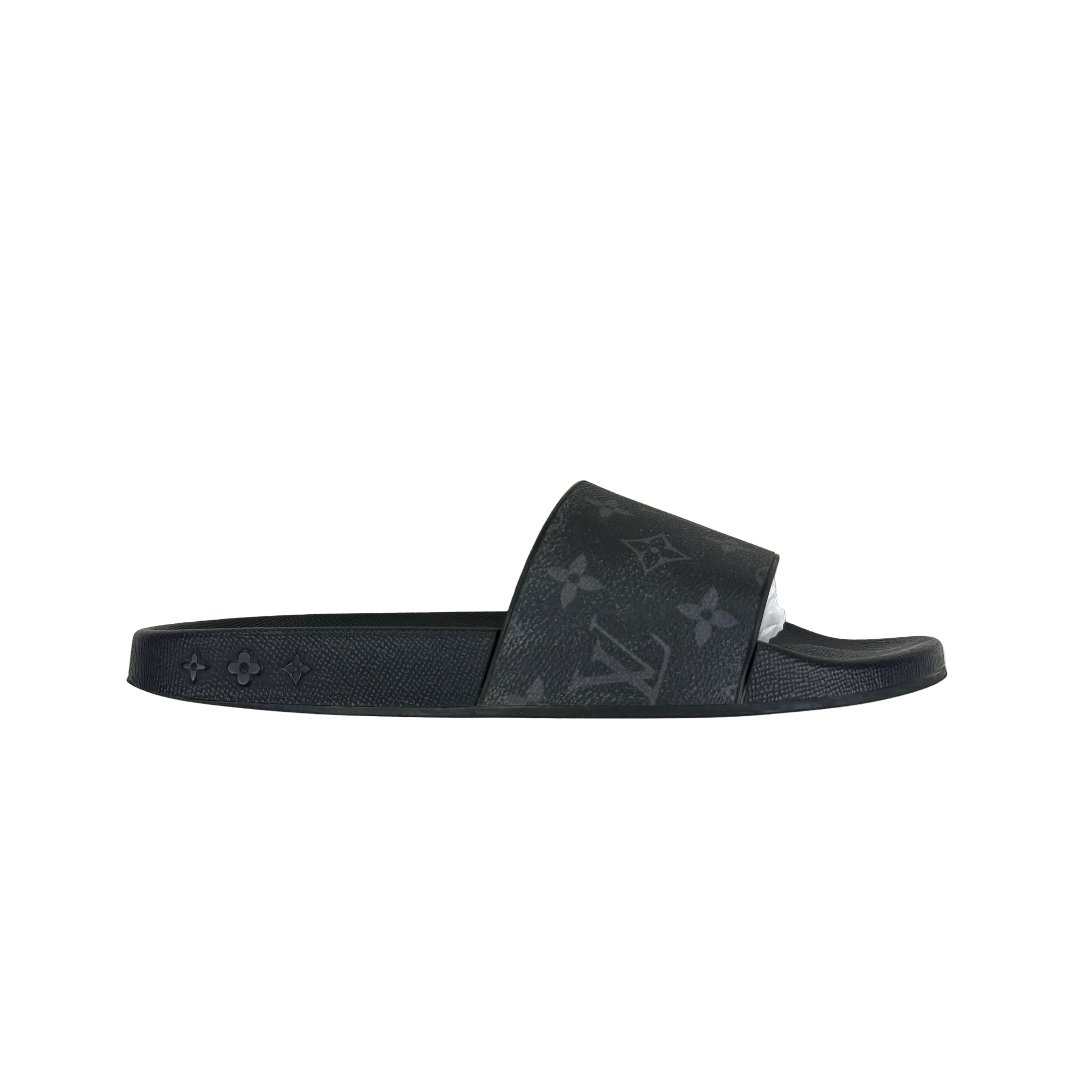 Louis Vuitton Men’s Black Leather Sliders - Uk 6 (Fit 7)