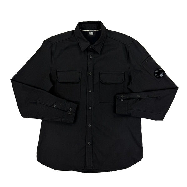Cp Company Black Button-up Overshirt - Large