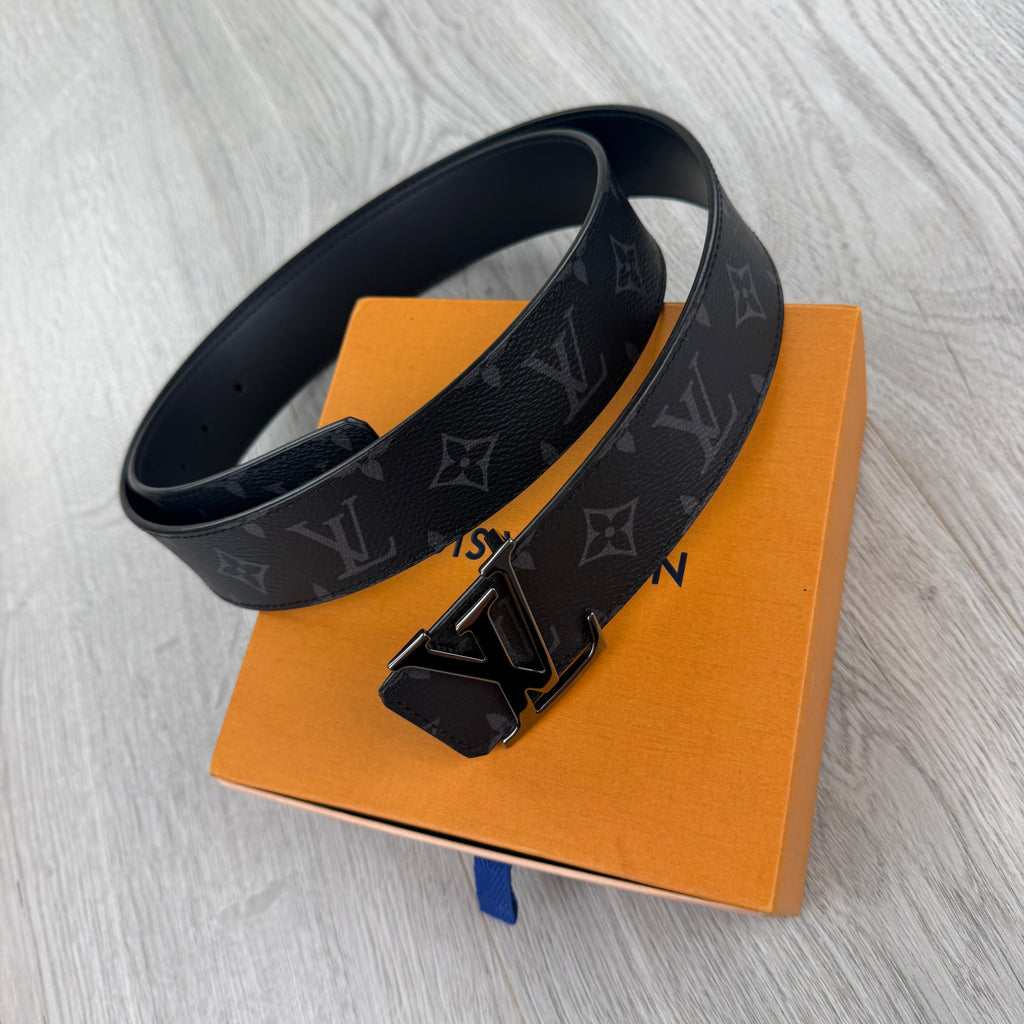 Louis Vuitton Men’s Black Leather Monogram Belt - 110 (34-38)