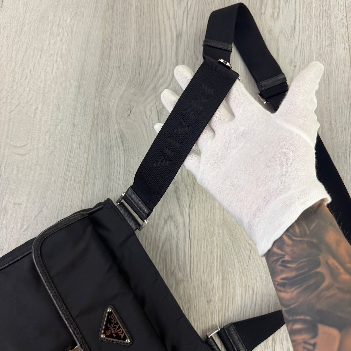 Prada Men’s Black Nylon Messenger Bag