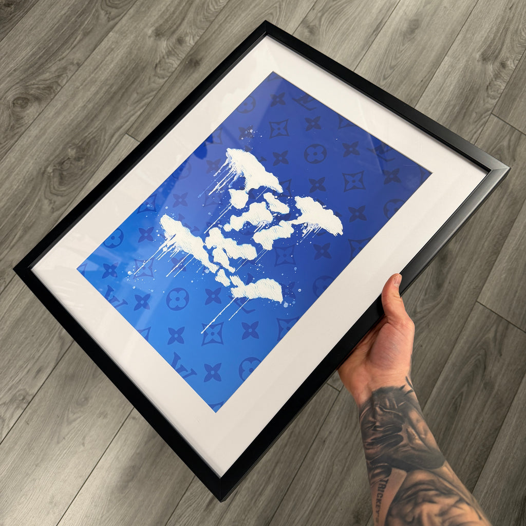 DESIGNER INSPIRED WALL ART - LV DRIPPY CLOUD