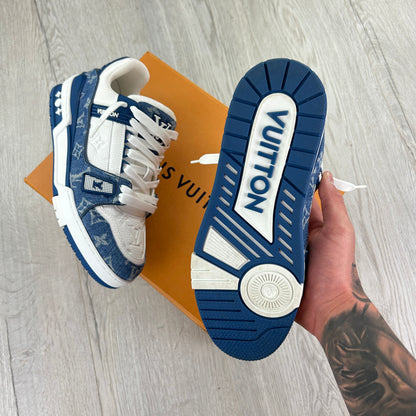 Louis Vuitton Men’s Blue & White Low Trainers - Uk 7.5 (Fit 8.5)