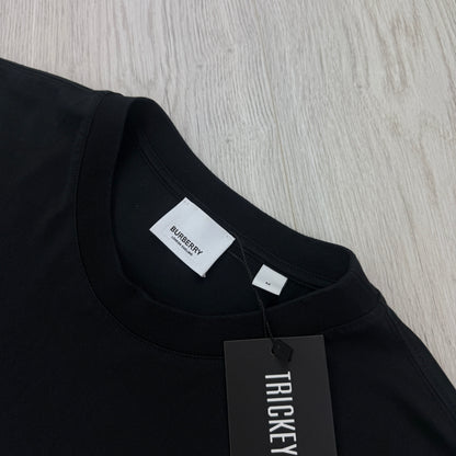 Burberry Men’s Black T-shirt TB Logo - Medium