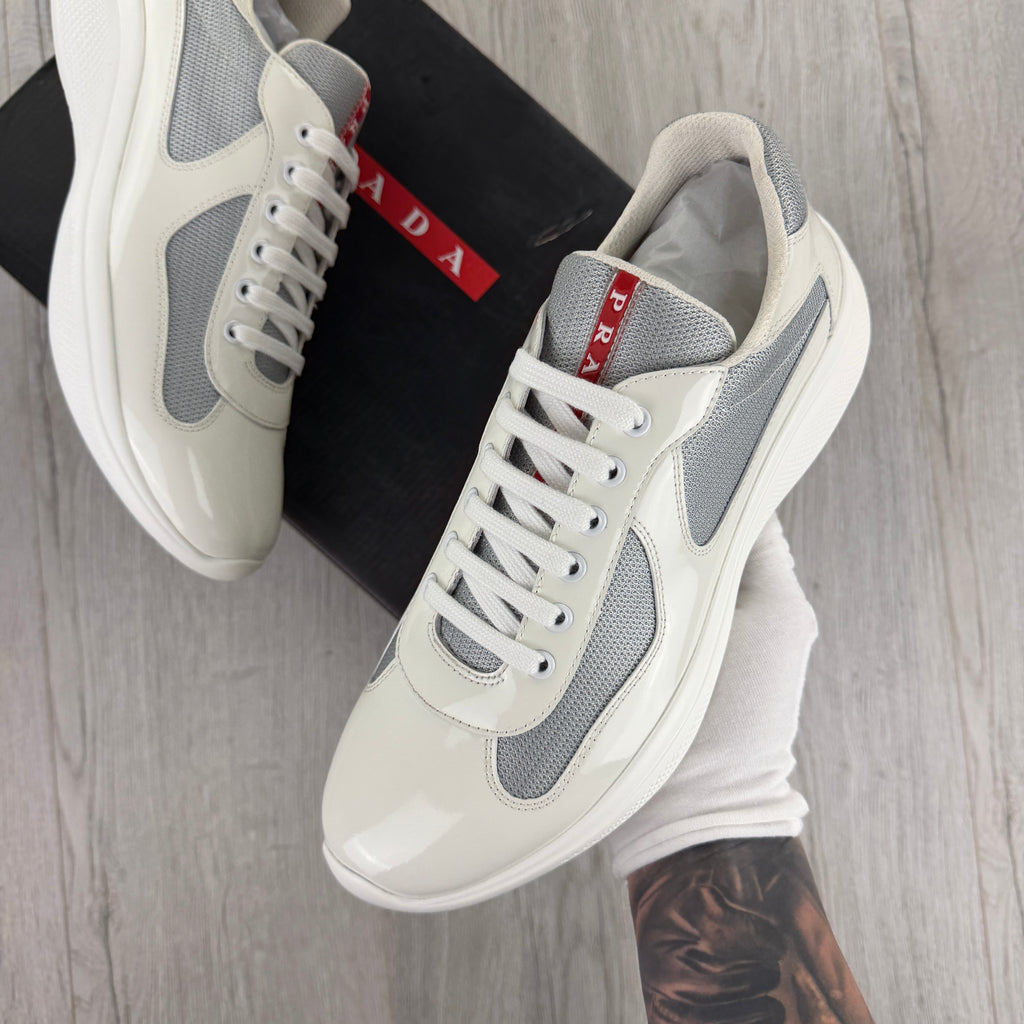 Prada Cups Men’s White Trainers - Uk 11