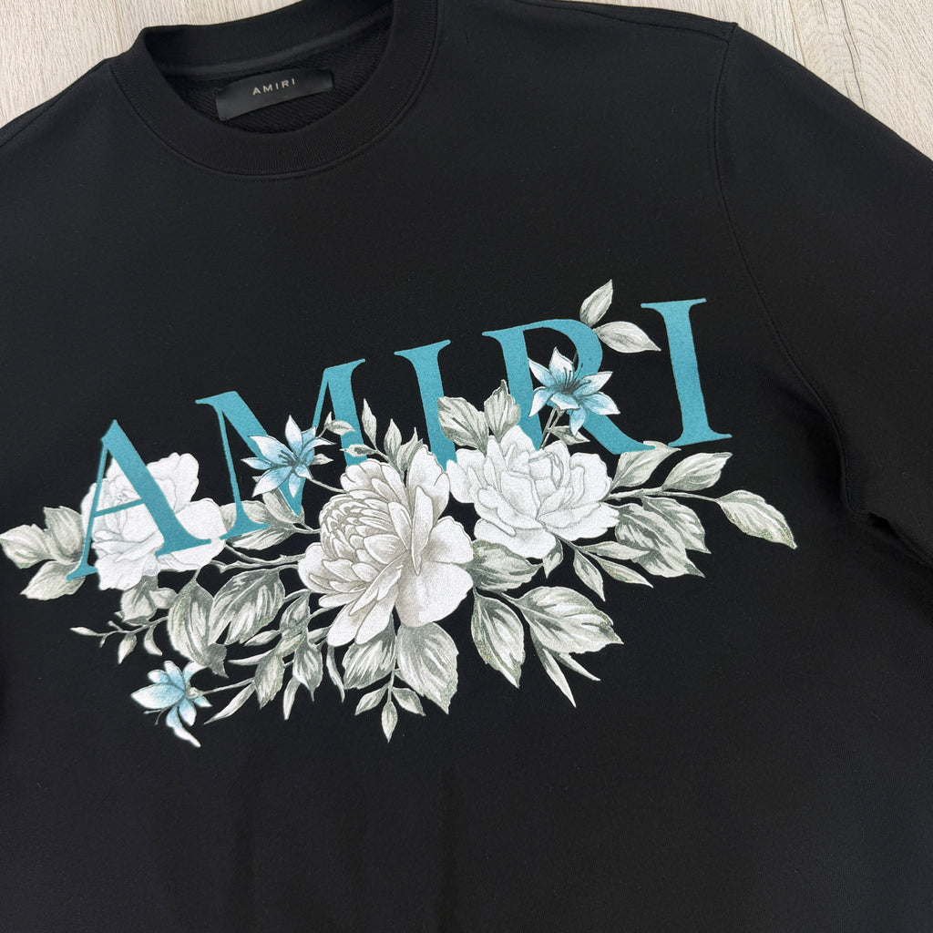 Amiri Men’s Black Crewneck Jumper - Medium