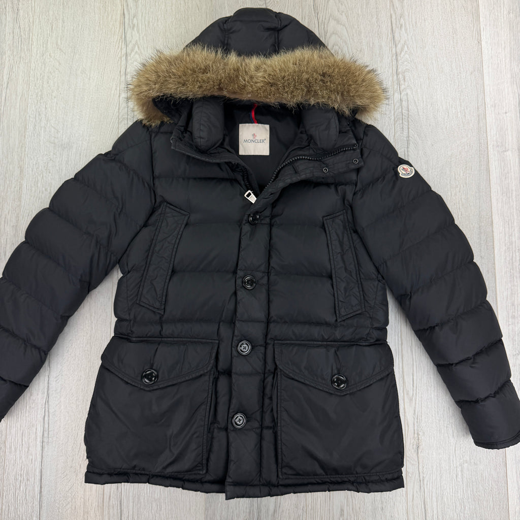 Moncler Men’s Cluny Giubnotto Black Down Jacket - Size 4