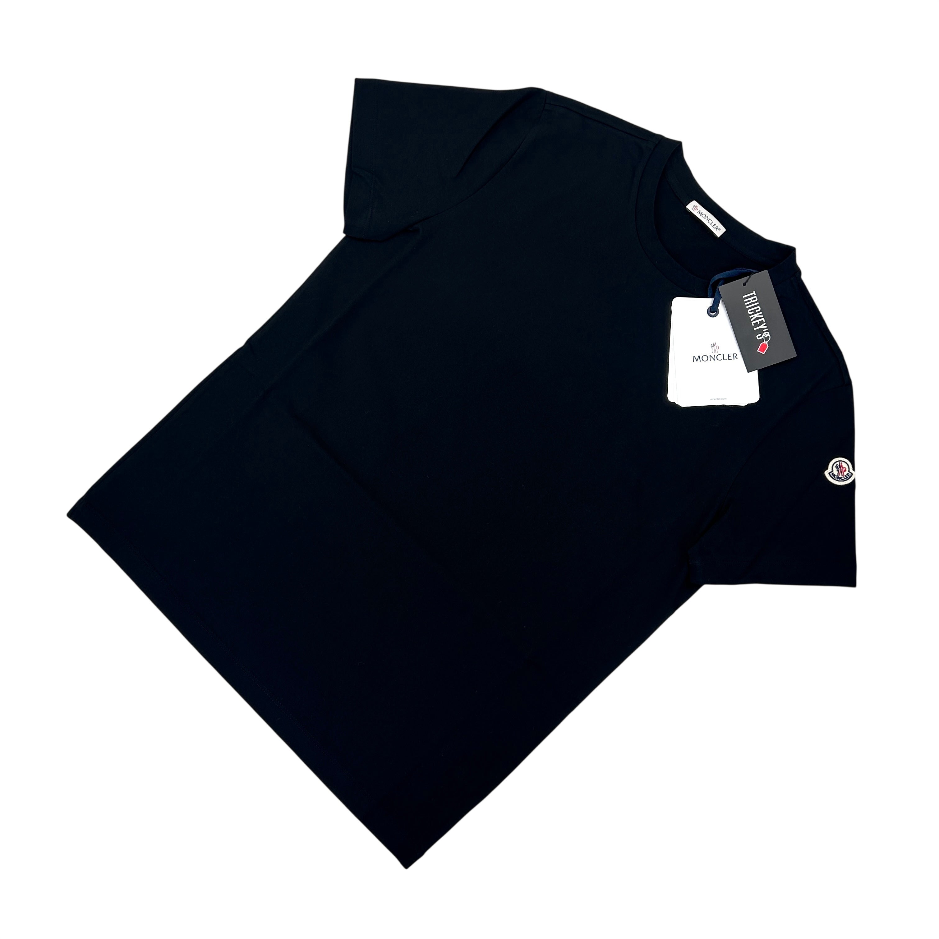 Moncler Men’s Black T-shirt With Arm Badge