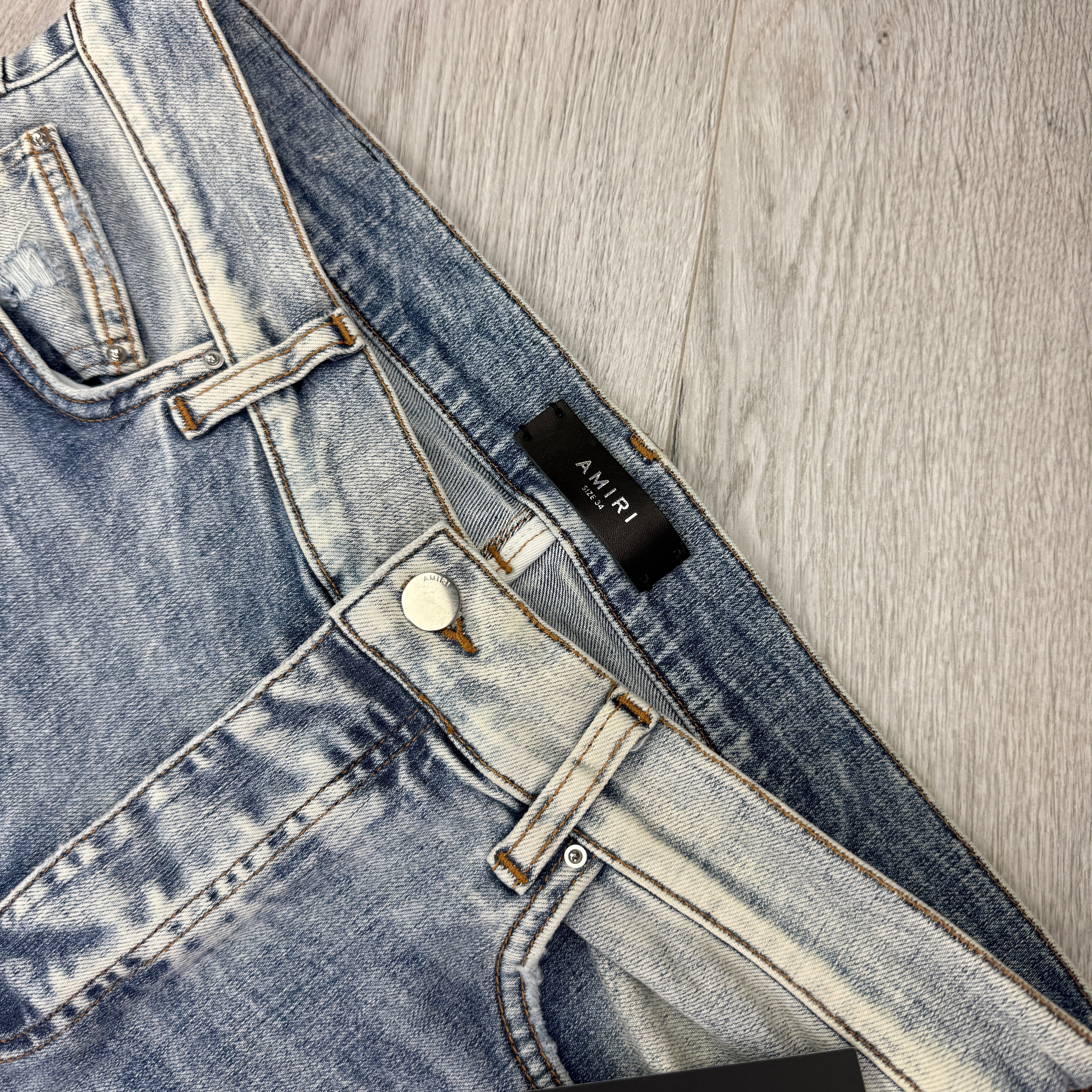 Amiri MX1 Men’s Blue Distressed Jeans