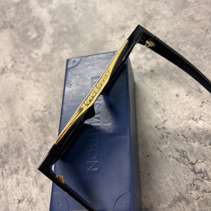 Louis Vuitton Men’s 1.1 Evidence Black & Gold Sunglasses