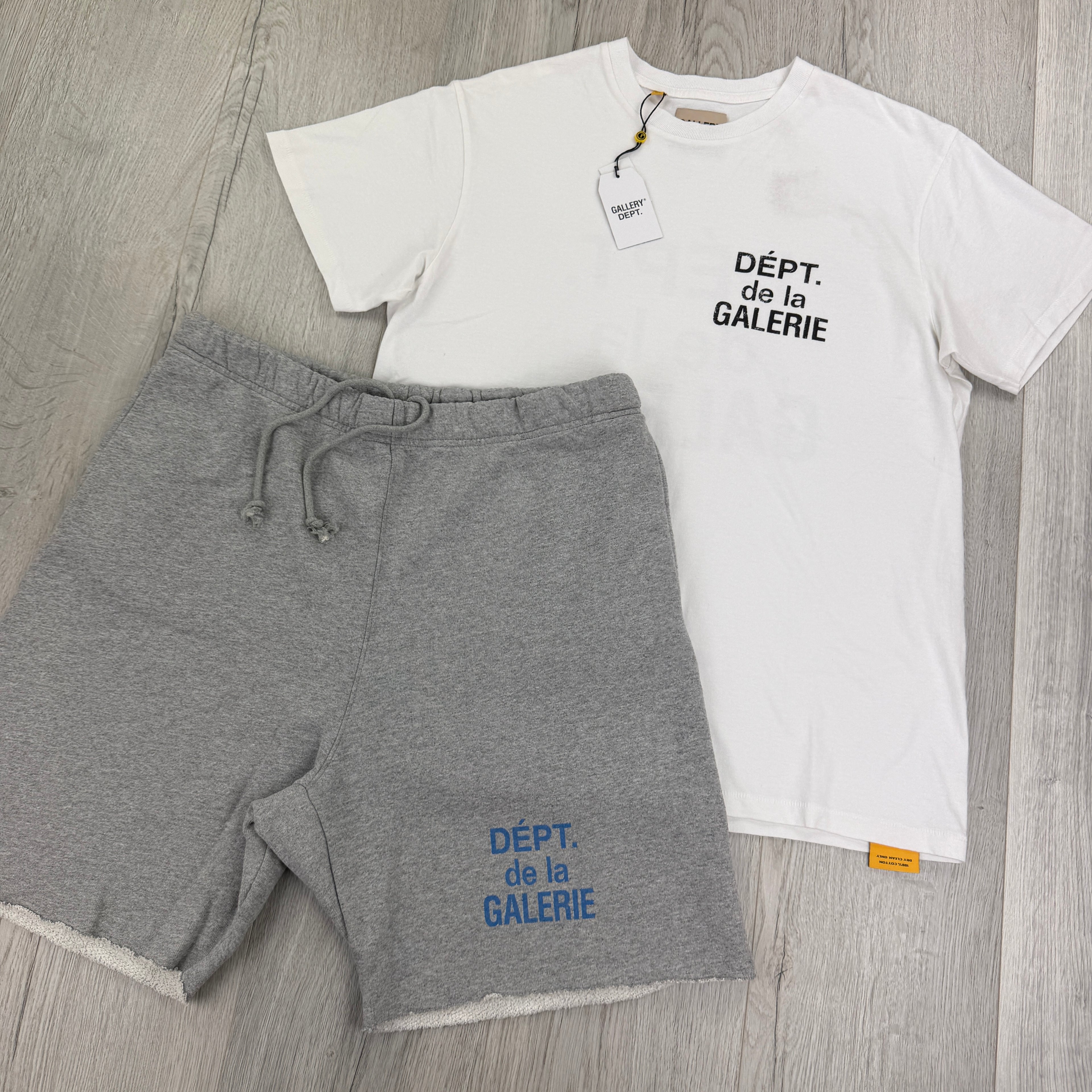 Gallery Dept Men’s White T-shirt & Shorts Set - XL