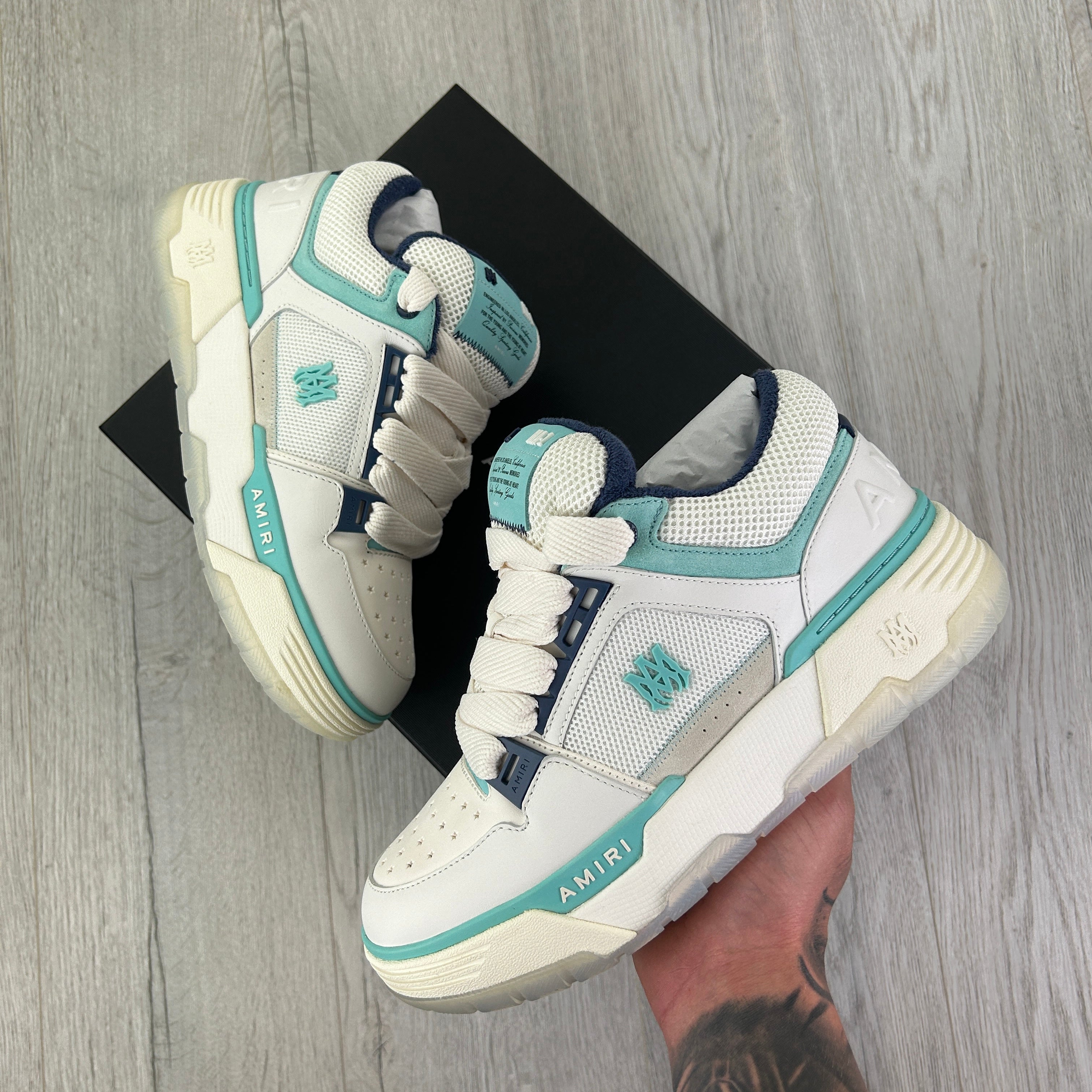 Amiri MA-1 Men’s Turquoise & White Trainers