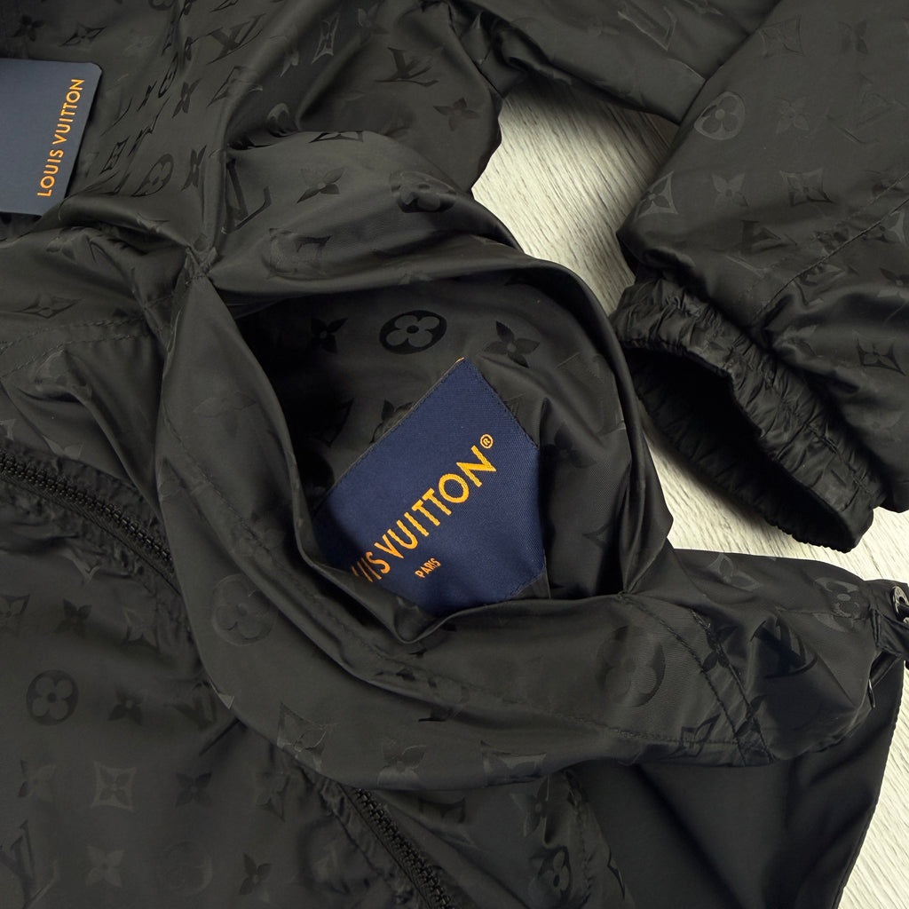 Louis Vuitton Men’s Monogram Reversible Black Windbreaker Jacket - Size 50