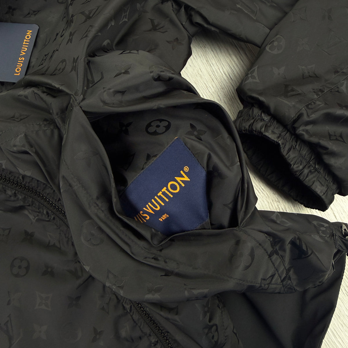 Louis Vuitton Men’s Monogram Reversible Black Windbreaker Jacket - Size 50