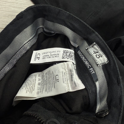 Cp Company Men’s Black Cargo Trousers Ergonomic Fit - 48 (Uk 32/33)