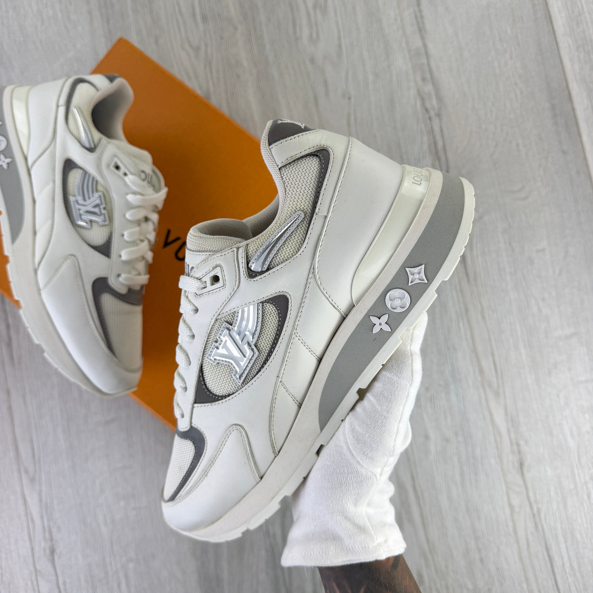 Louis Vuitton Men’s White Run Away Trainers - Uk 8 (Fit Uk 8.5)