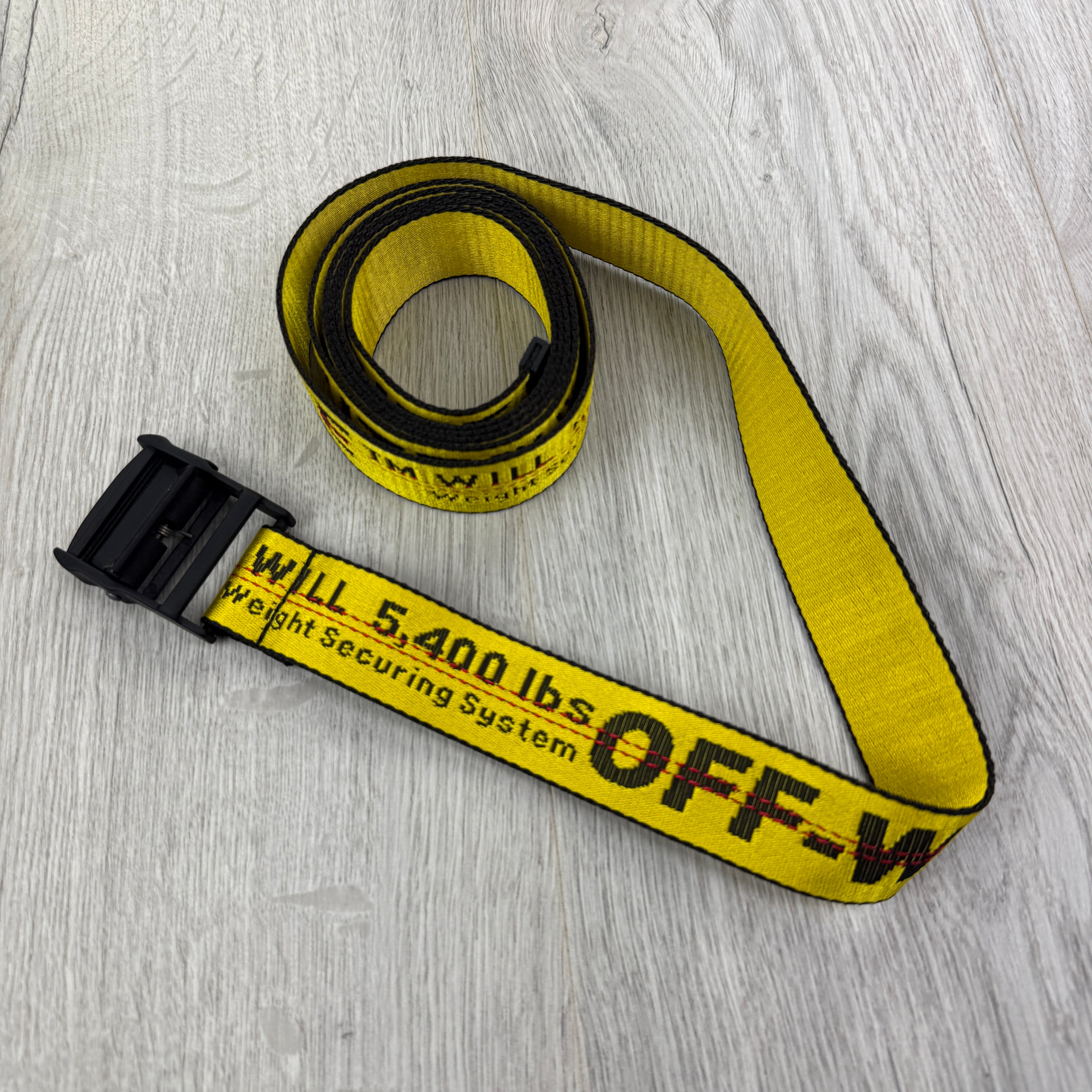 Off-white Men’s Classic Industrial Yellow Black Belt