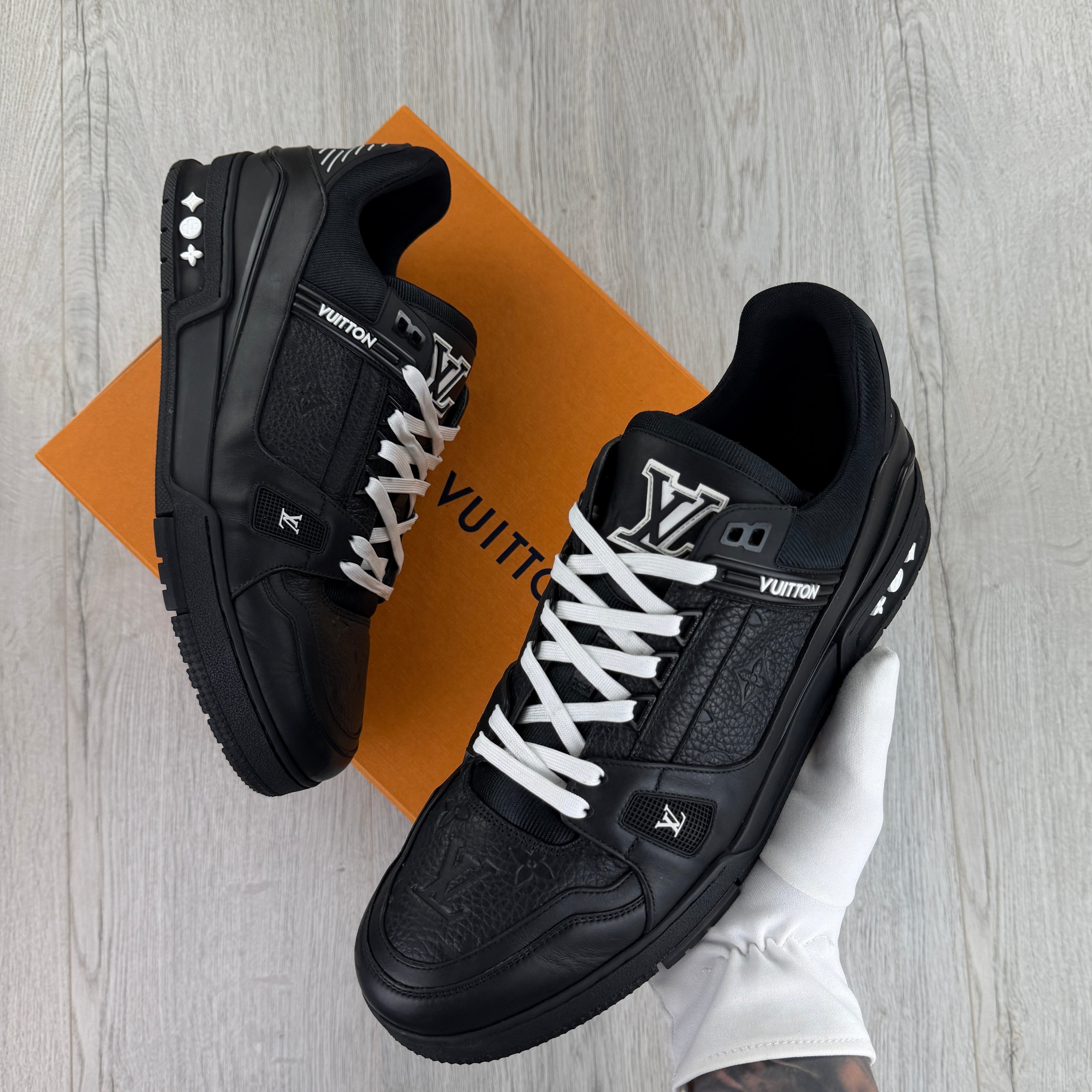 Louis Vuitton Men’s Black & White Trainers - Uk 11 (Fit 11.5)