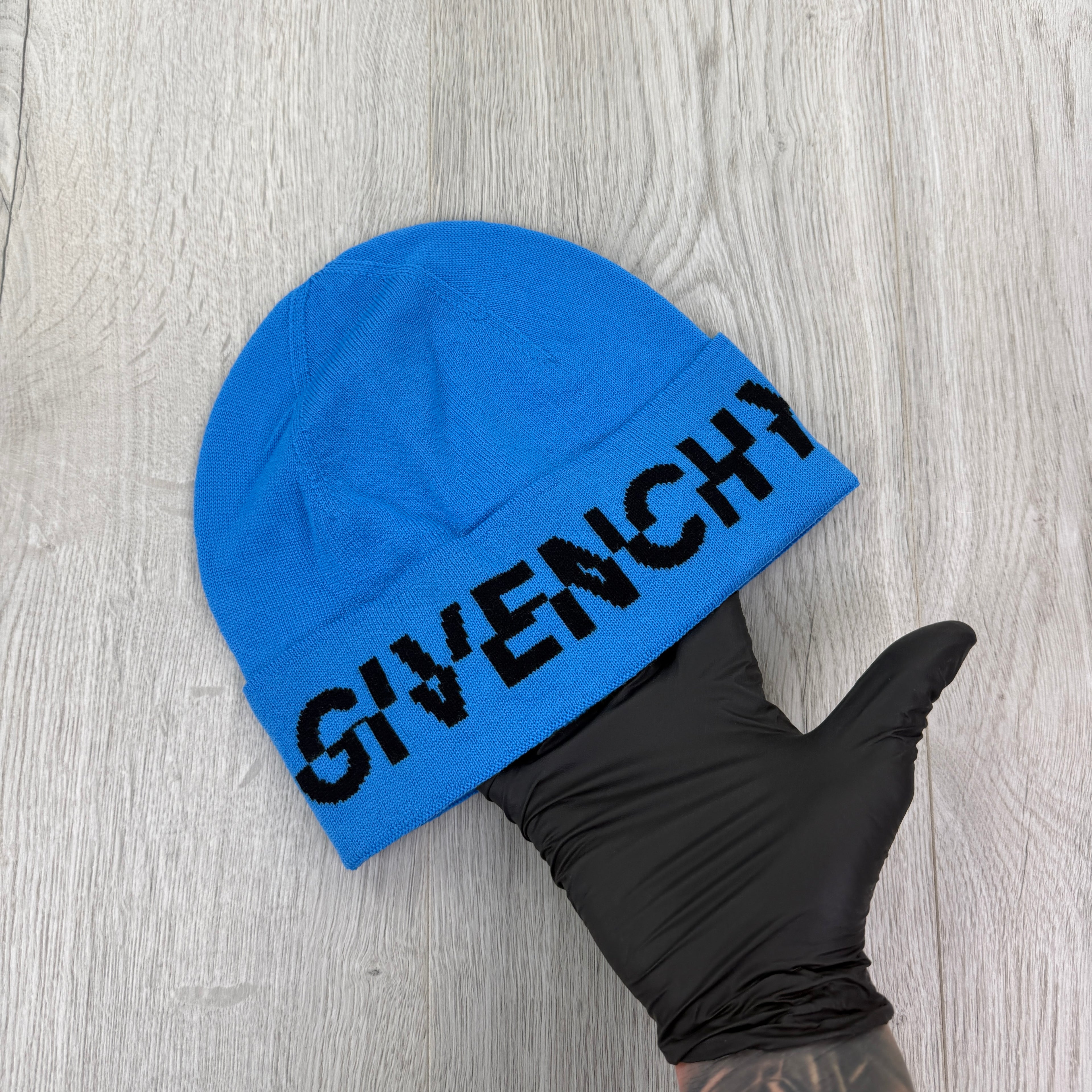Givenchy Men’s Blue Wool Beanie