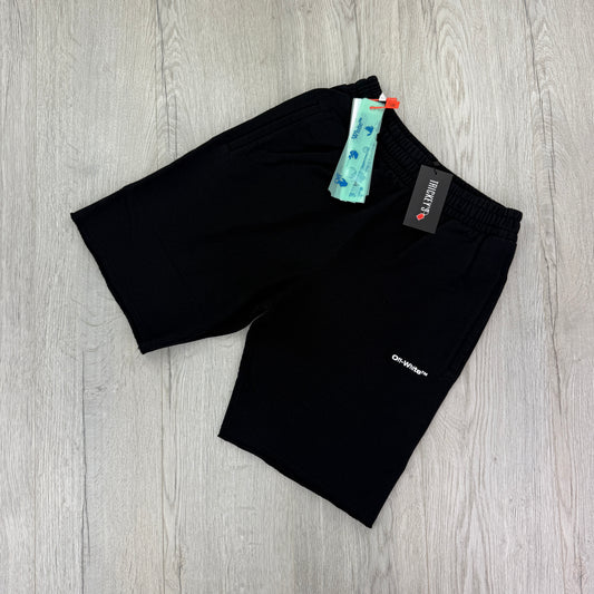 Off White Men’s Black Wave Outline Diag Jersey Shorts