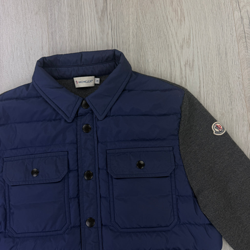 Moncler Men’s Blue Zip-up Tricot Cardigan - Small