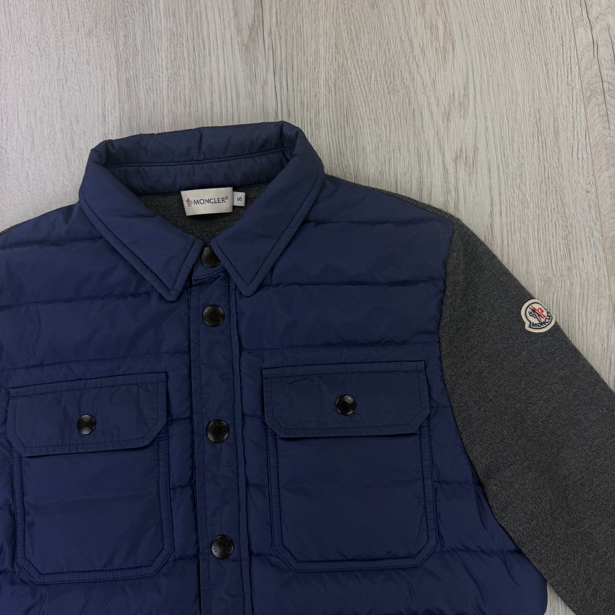 Moncler Men’s Blue Zip-up Tricot Cardigan - Small