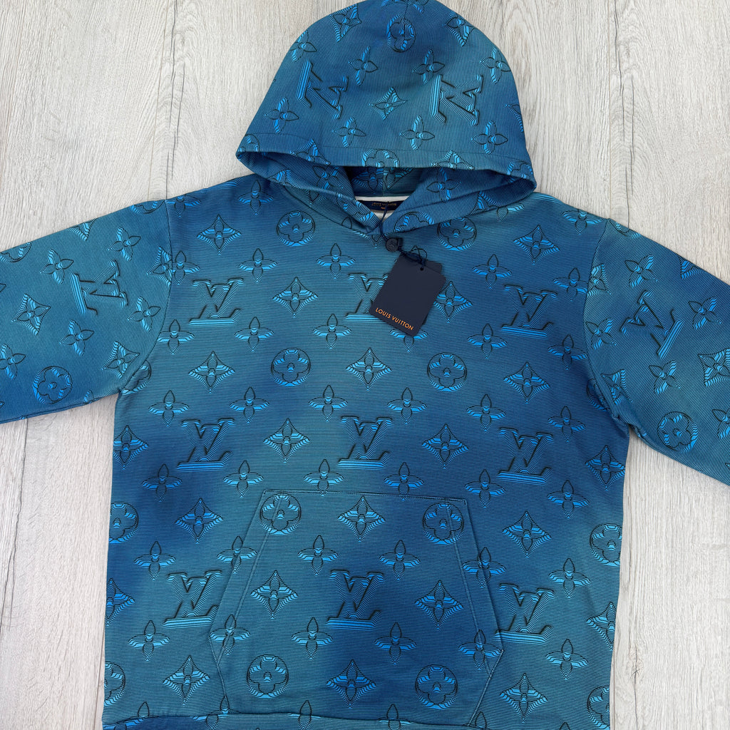 Louis Vuitton Men’s Blue 3D Illusion 2054 Pullover Hoodie