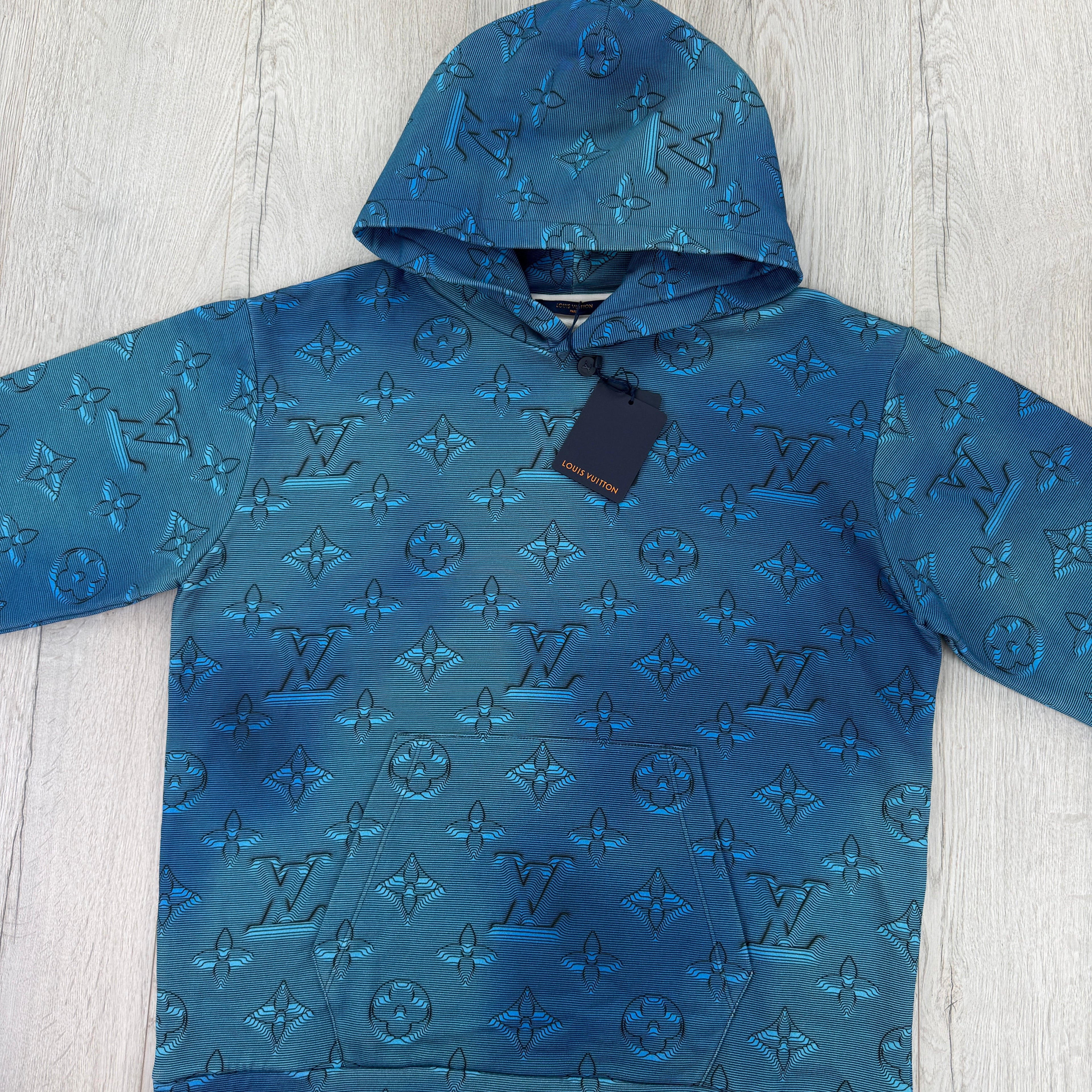 Louis Vuitton Men’s Blue 3D Illusion 2054 Pullover Hoodie