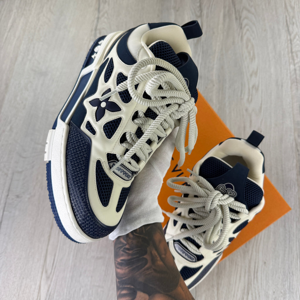 Louis Vuitton Men’s Navy & White Skate Trainers - Uk 8 (Fit 8.5/9)