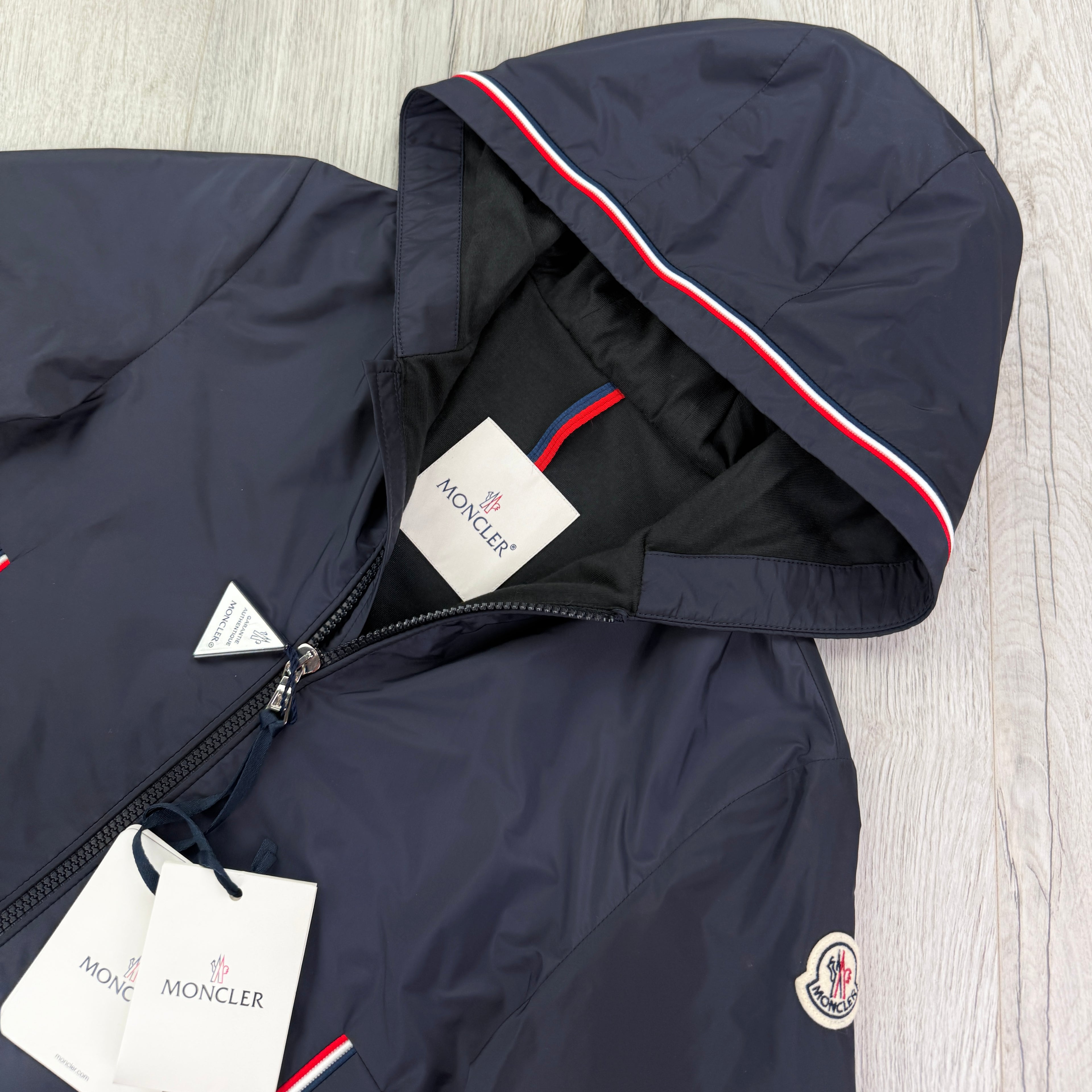 Moncler Kids Granduc Navy Zip-up Windbreaker - Aged 8