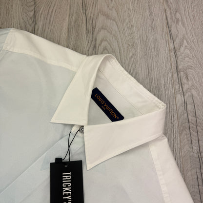 Louis Vuitton Baby Blue Monogram Printed Long-Sleeved Cotton Poplin Shirt - Medium