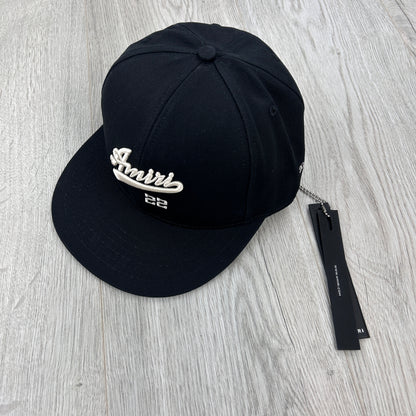 Amiri Men’s 22 Fitted Flat Black Cap