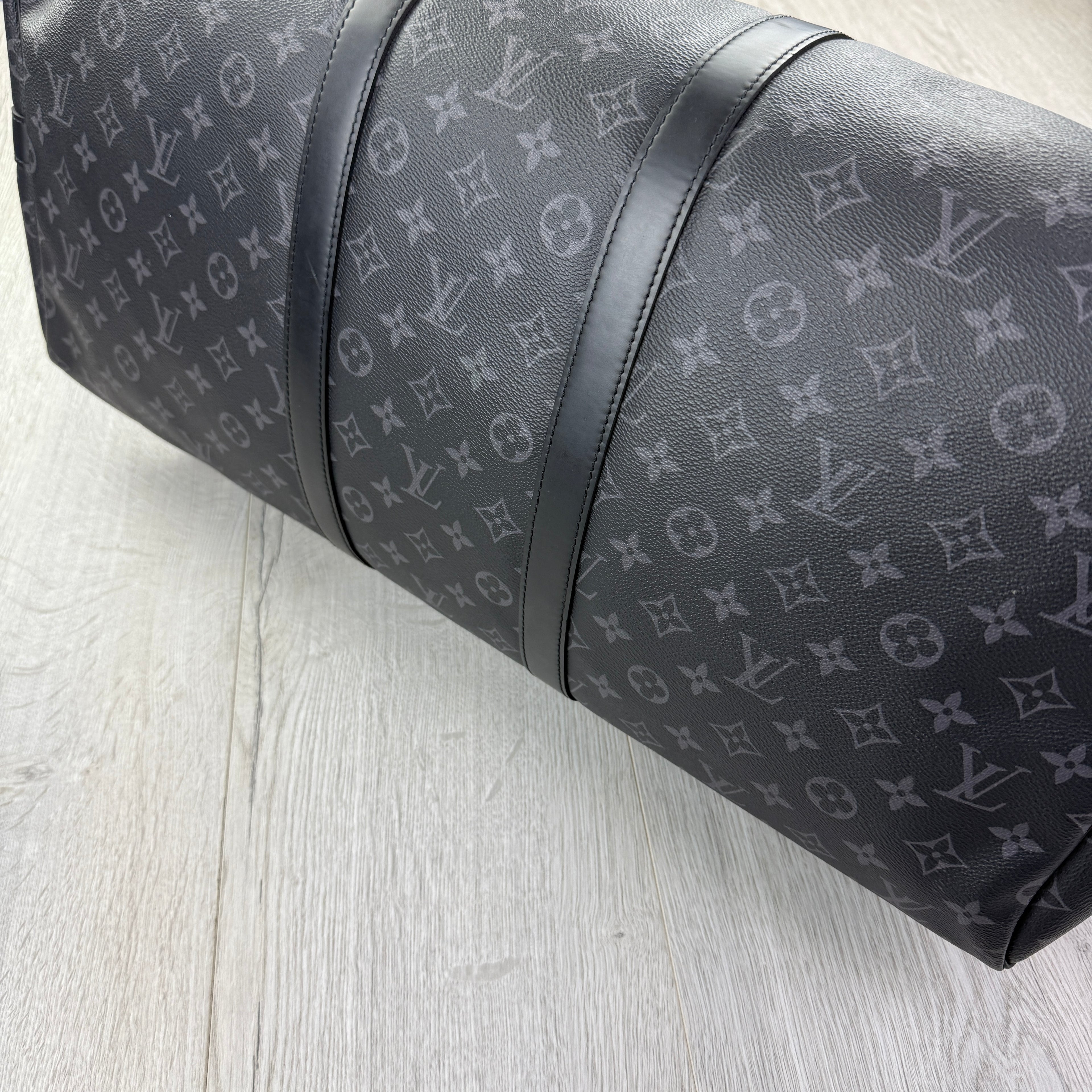 Louis Vuitton Men’s Black Monogram Keepal Bag - 55