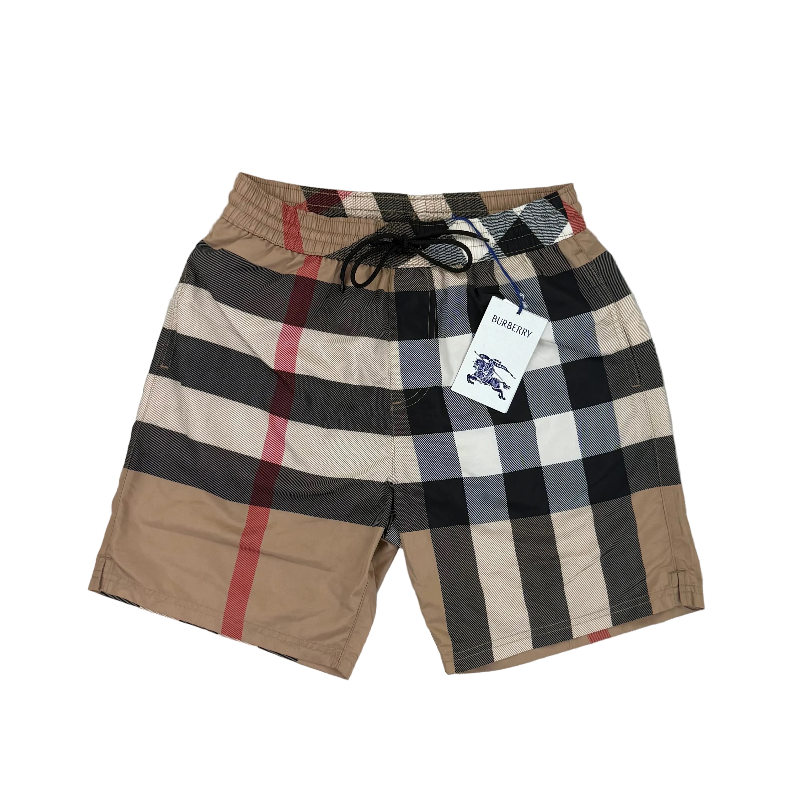 Burberry Men’s Check Drawcord Swim Shorts