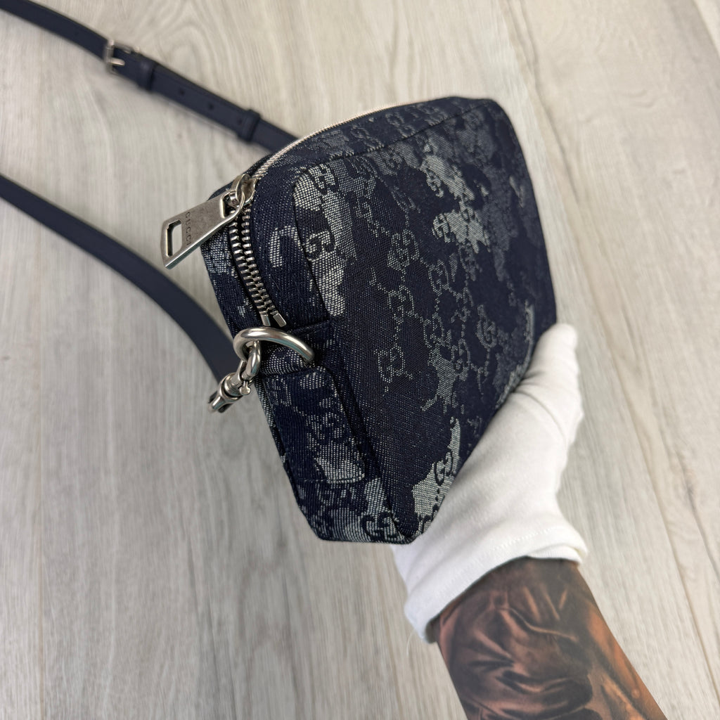 Gucci Men’s Blue Camo GG Monogram Small Side Big