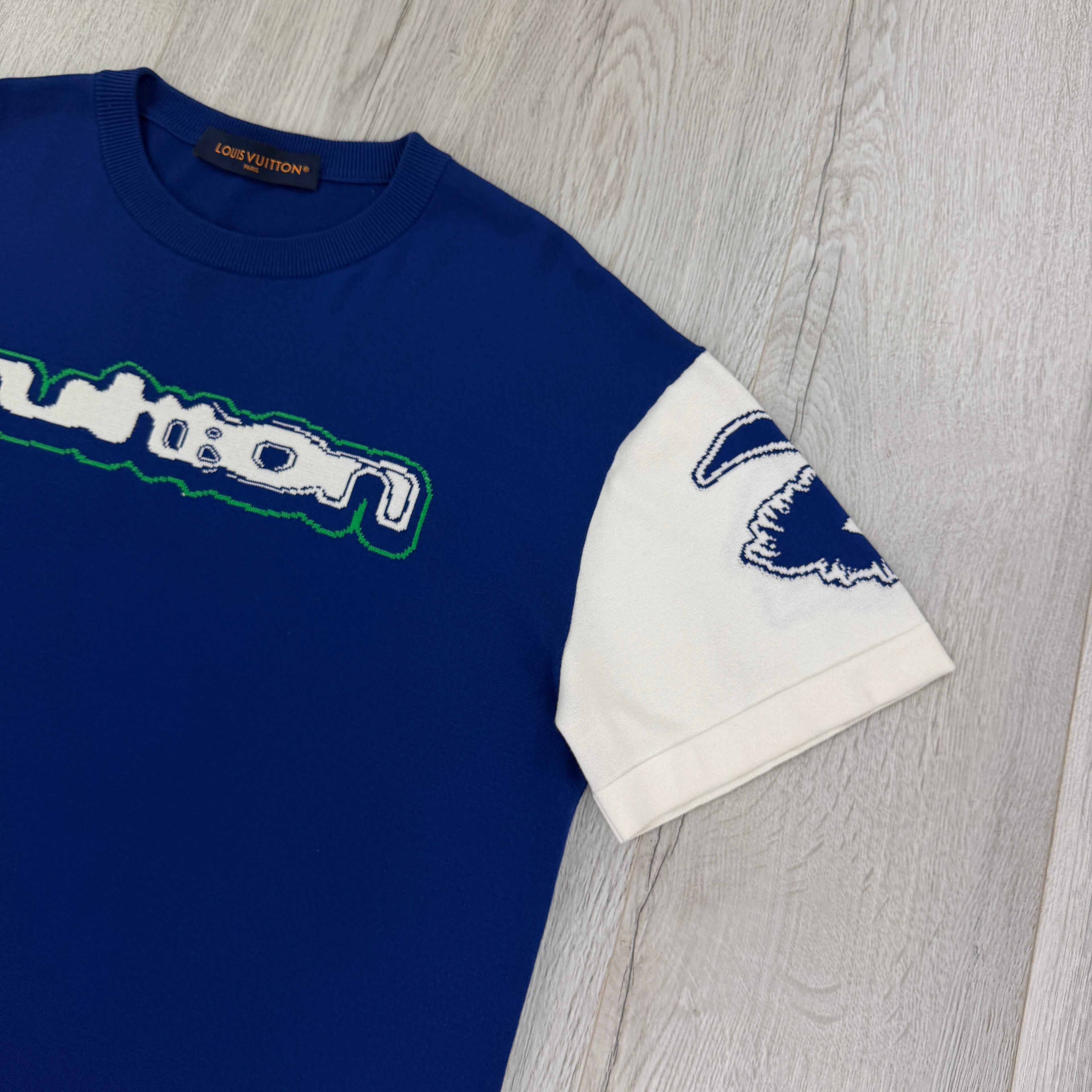 Louis Vuitton Men’s Knit Blue T-shirt & Swim Shorts Set - Medium