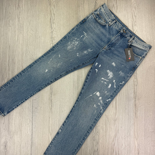 Off White Men’s Distressed Diag Denim Jeans - Uk 34