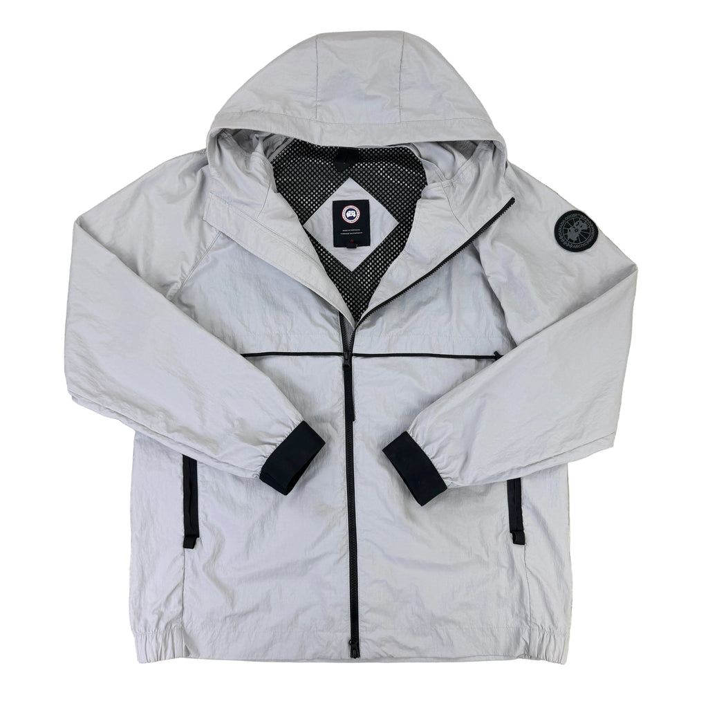 Canada Goose Men’s Light Grey Black Badge Windbreaker Jacket - XL