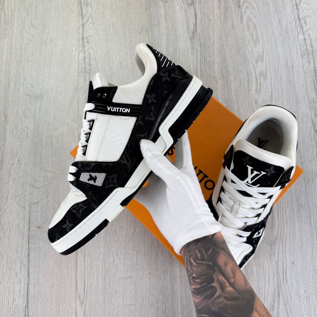 Louis Vuitton Men’s Black & White Low Trainers - Uk 11 (Fit 11.5)