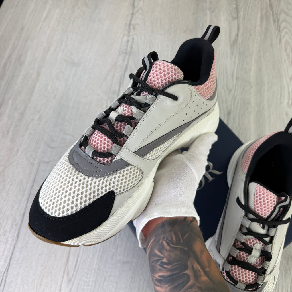 Dior B22 Men’s Pink Grey & White Trainers - 45 (Uk 10/10.5)