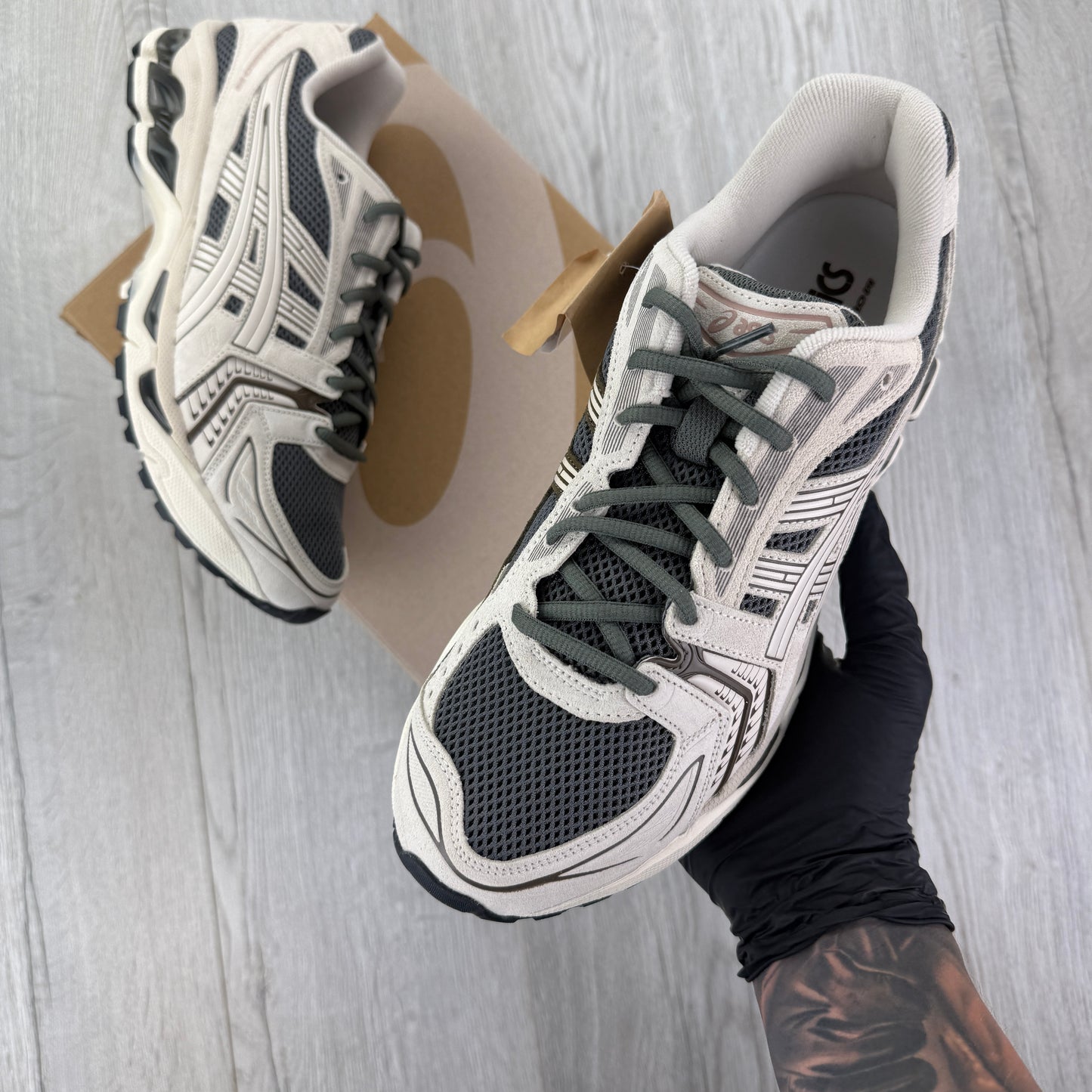 Asics Men’s Gel-kayano 14 Truffle Grey/Oatmeal Trainers - Uk 10.5