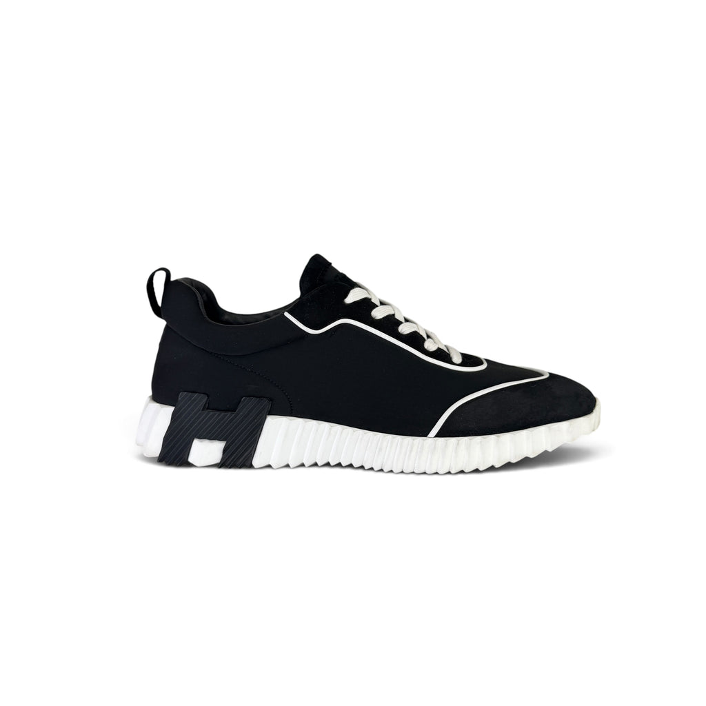 Hermes Men’s Black & White Bouncing Sneakers - 42 (Uk 8)
