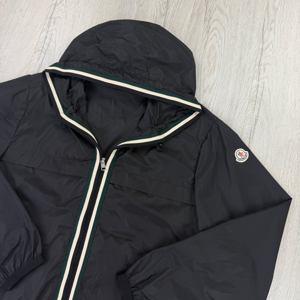 Moncler Men’s Black Windbreaker Jacket - Size 6 (Fit L/XL)