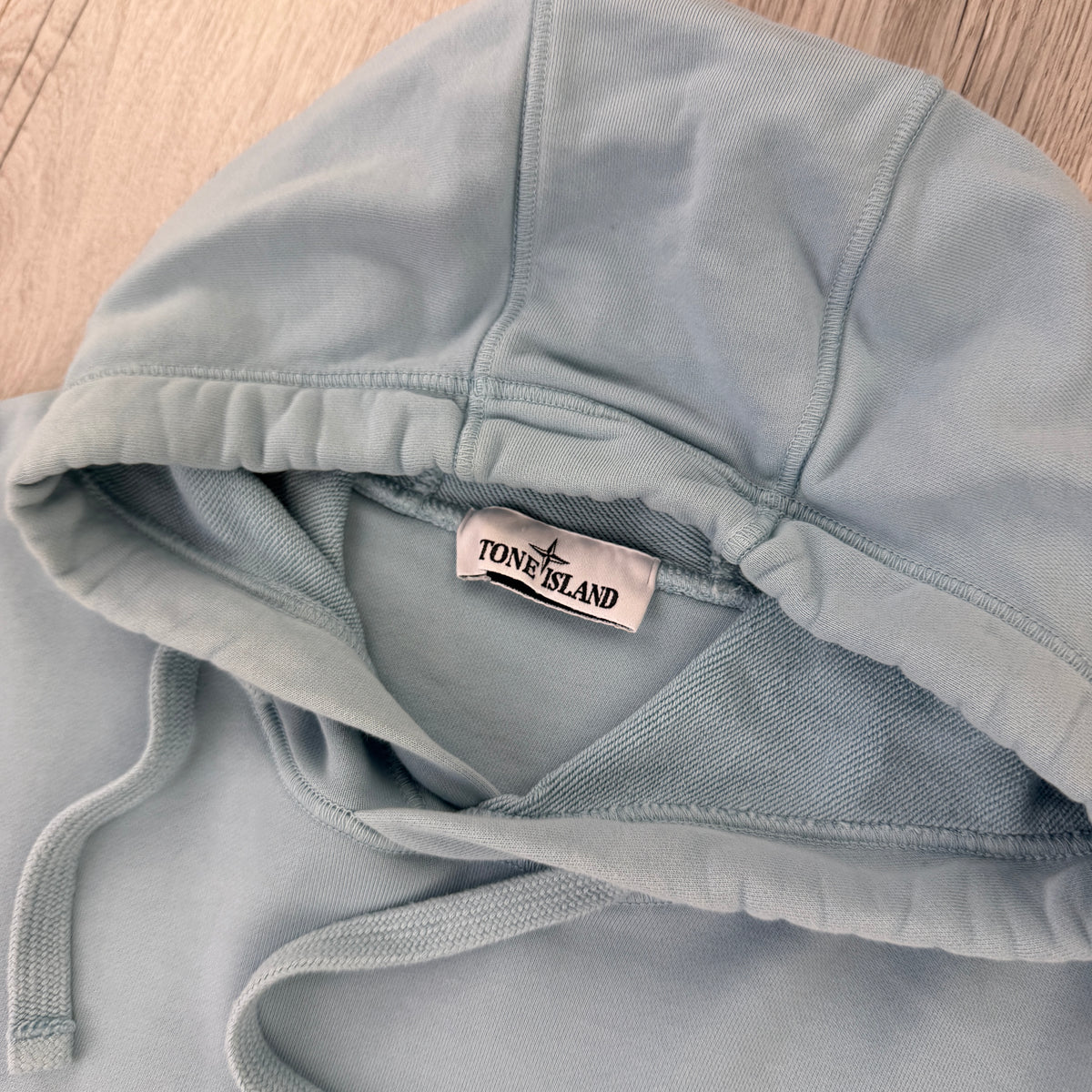 Stone Island Men’s Baby Blue Pullover Hoodie - Large