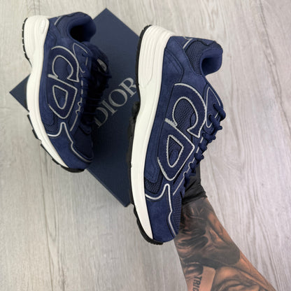 Dior B30 Men’s Full Suede Navy Trainers - 40 (Uk 6/6.5)